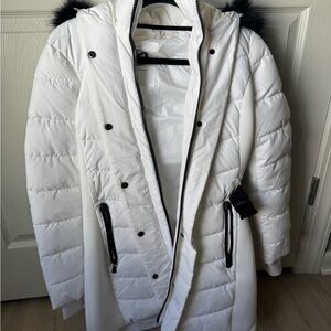 Michael Kors White Jacket with Black Trim